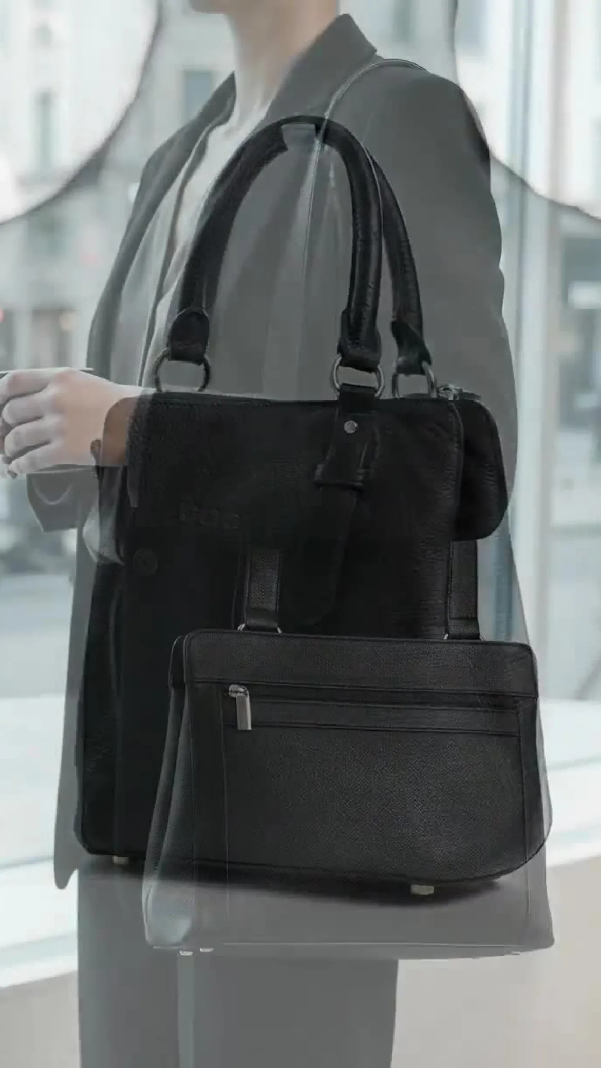 Bolsa Elegante Tipo Tote Con Cierre Para Mujer Roger 06648-06649