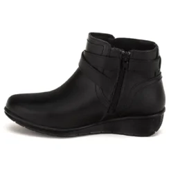 Bota Botín Piel Negro Tacón corrido Para Mujer Epidemia 02046