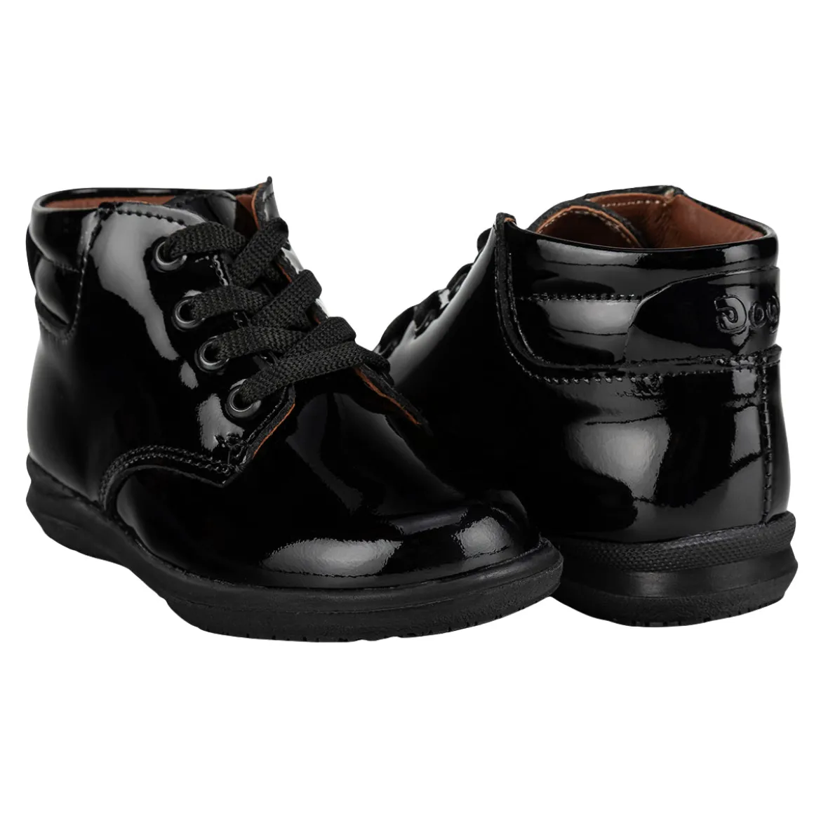 Bota Escolar Dogi Para Niño De Charol 08535