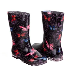Bota Lluvia Mariposa Para Mujer Pinet 04267