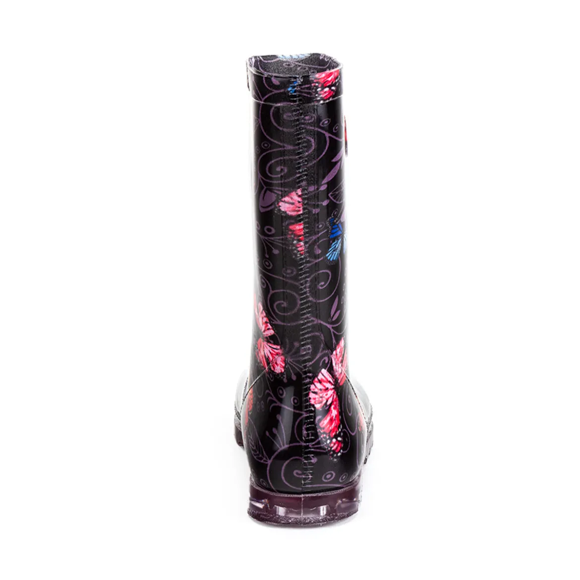 Bota Lluvia Mariposa Para Mujer Pinet 04267