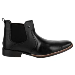 Botín Lugo Conti Para Hombre Vestir Tipo Chelsea Negro 17h684 00039