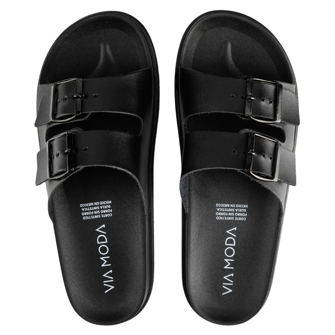 Sandalia Slide Hebilla Para Hombre Viamoda 08480