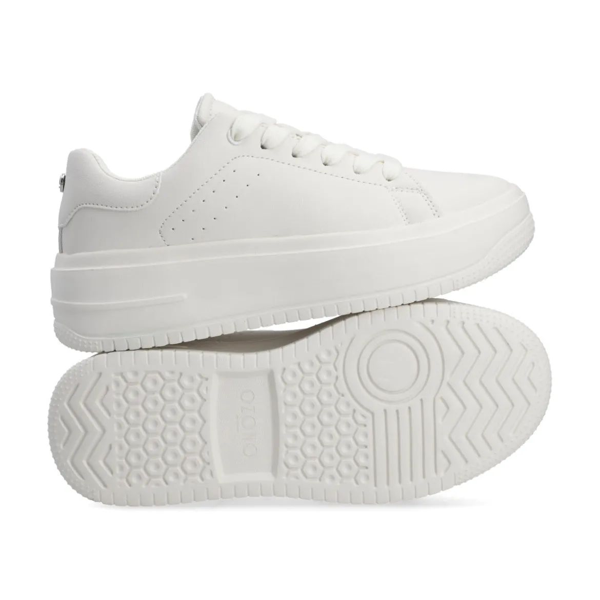 Tenis Blancos Casual Plataforma Para Mujer Capa de Ozono 08427