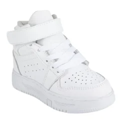 Tenis Blancos Escolar Bota Casual Velcro Para Niño Joven Blasito 05535