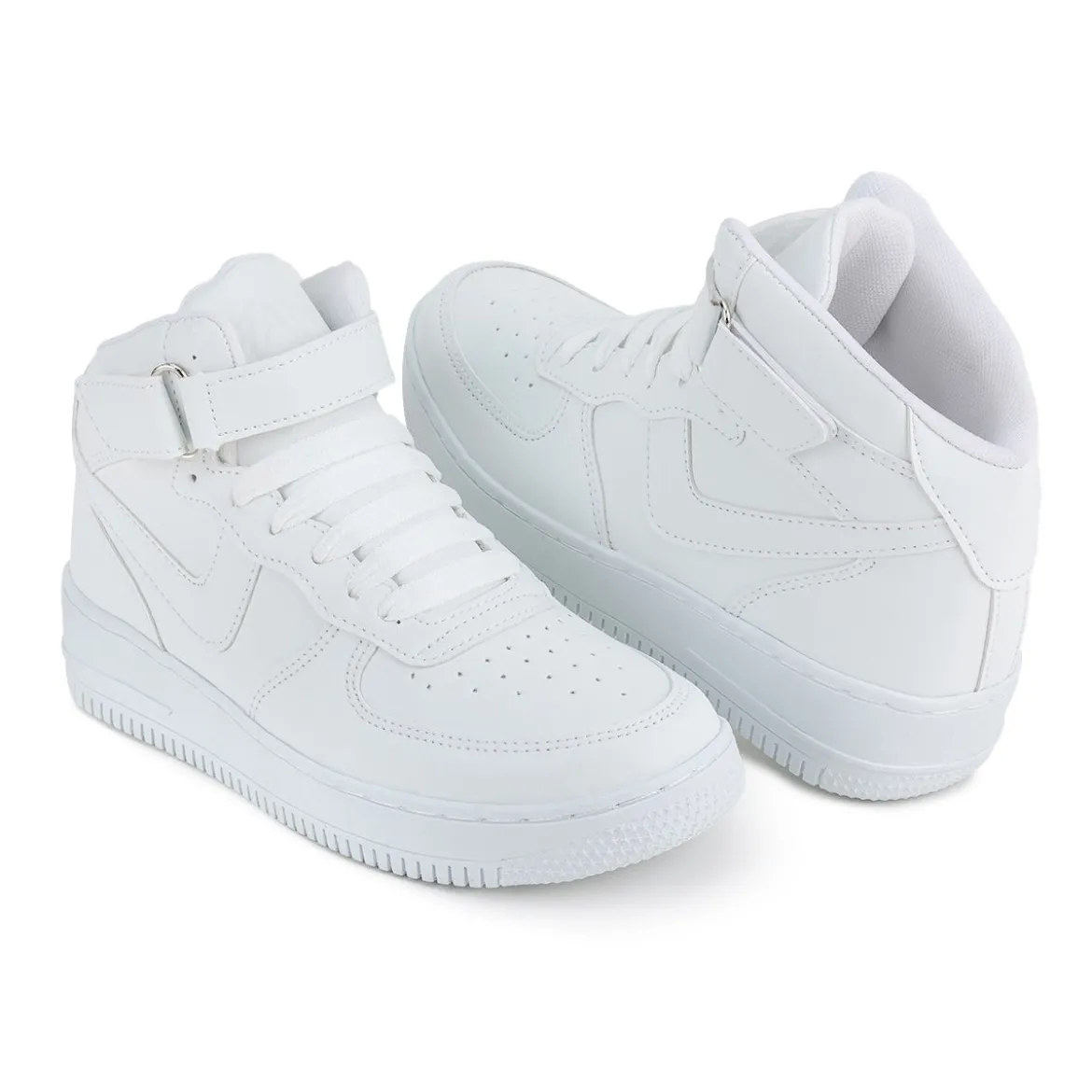 Tenis Blancos Escolar Bota Casuales Niño Stampa 05335