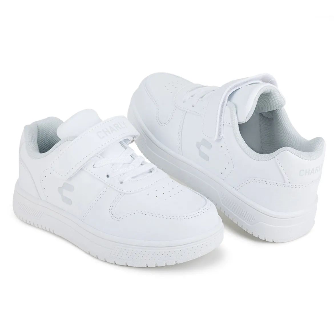 Tenis Blancos Escolar Charly Para Niño Moda Skurban 04515