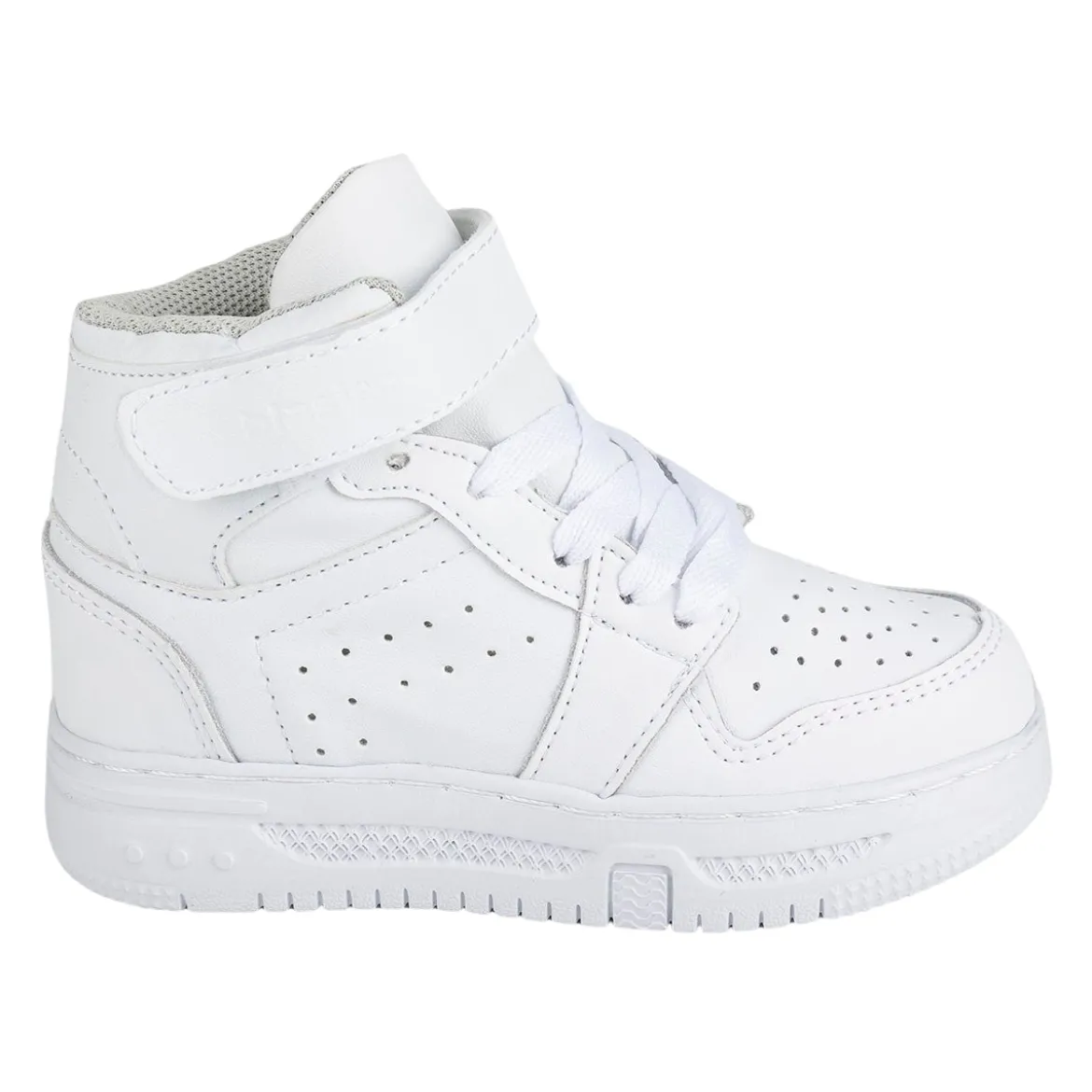 Tenis Blancos Escolar Para Niños Bota Casual Velcro Blasito 05533