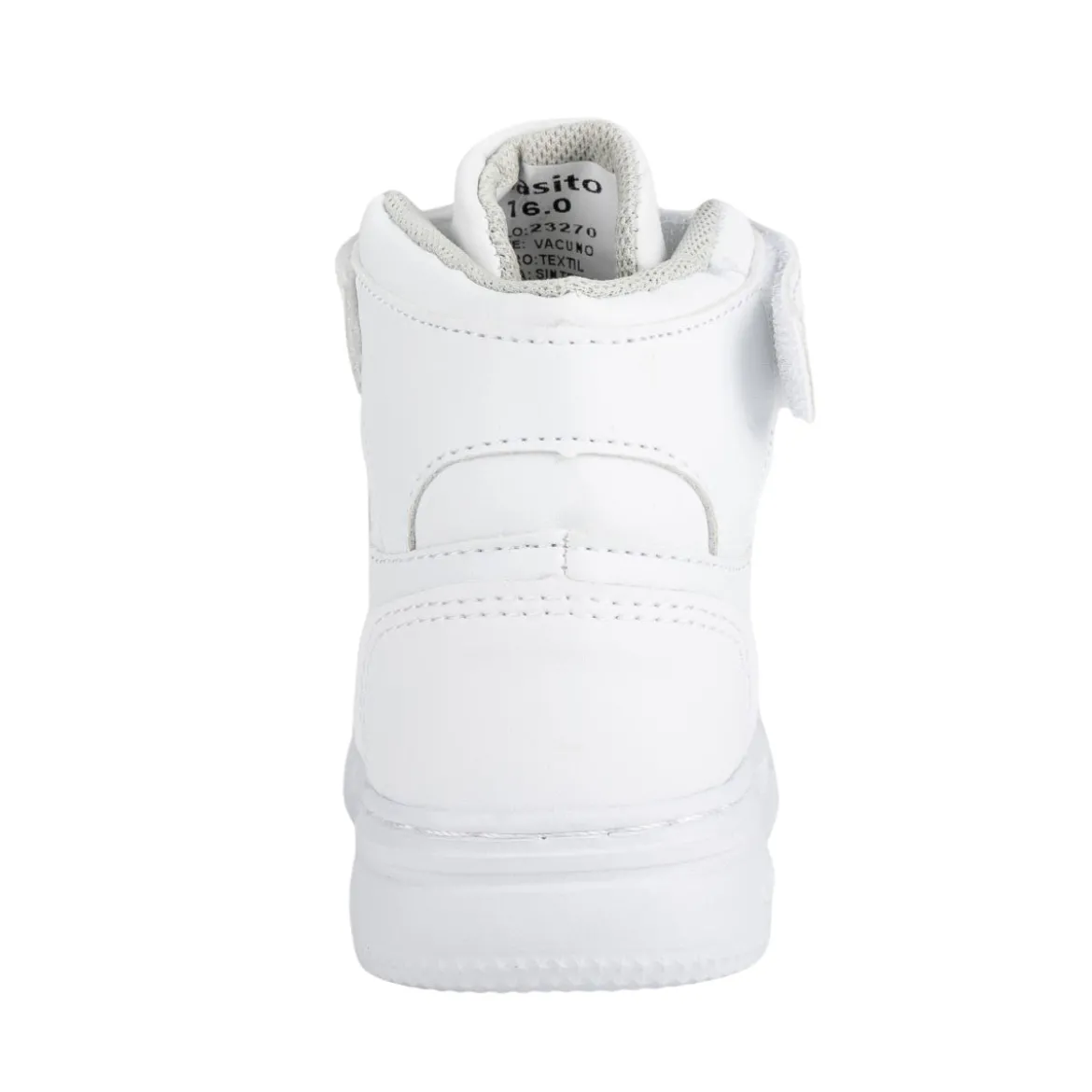 Tenis Blancos Escolar Para Niños Bota Casual Velcro Blasito 05533