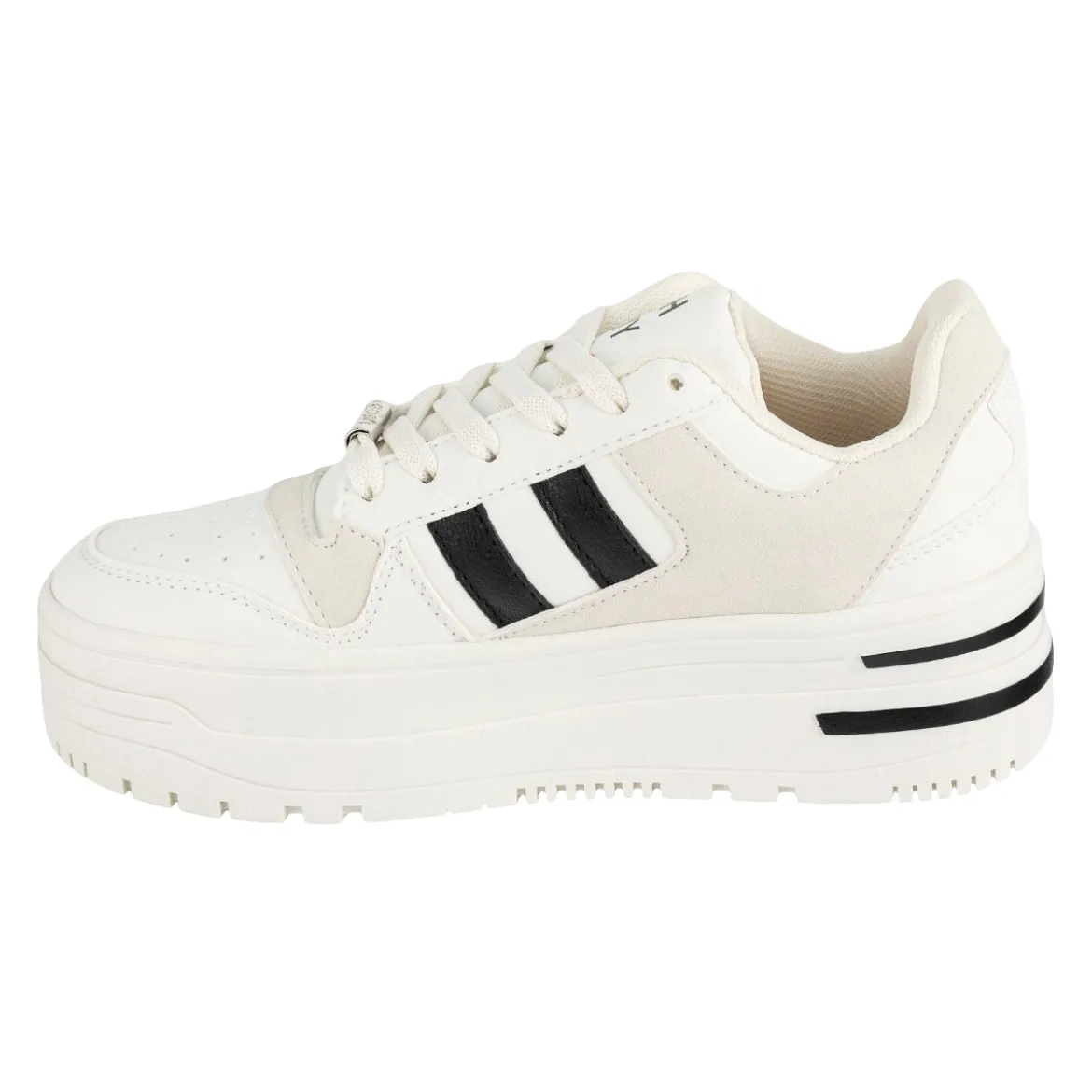 Tenis Blancos Moda Plataforma Para Mujer Gosh 06172