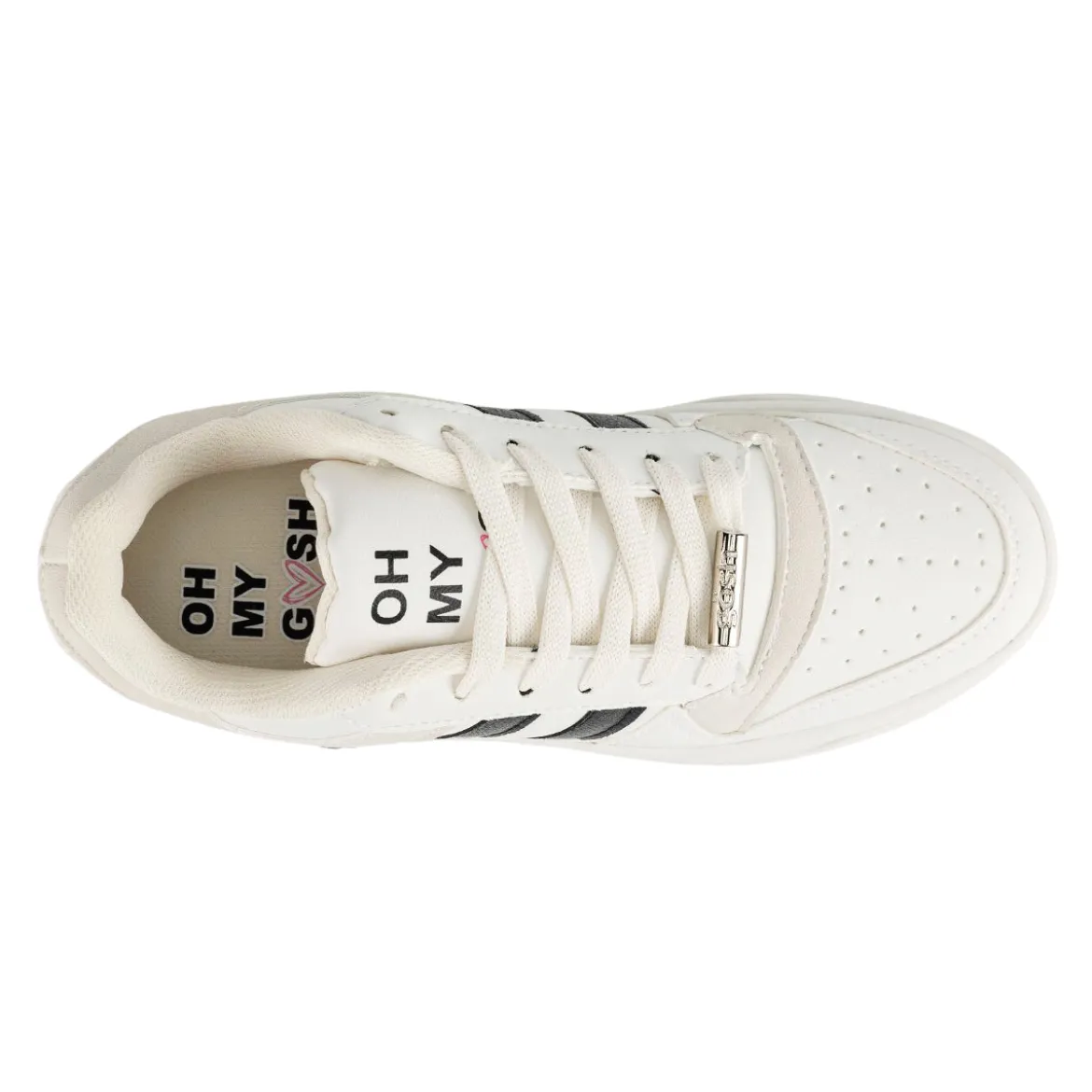Tenis Blancos Moda Plataforma Para Mujer Gosh 06172