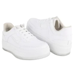 Tenis Blancos Plataforma Para Mujer Neosport 05571