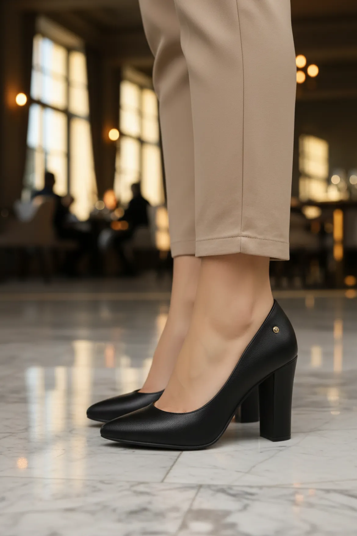 Zapatilla Tacón Bloque Para Mujer Gina Loren 07000