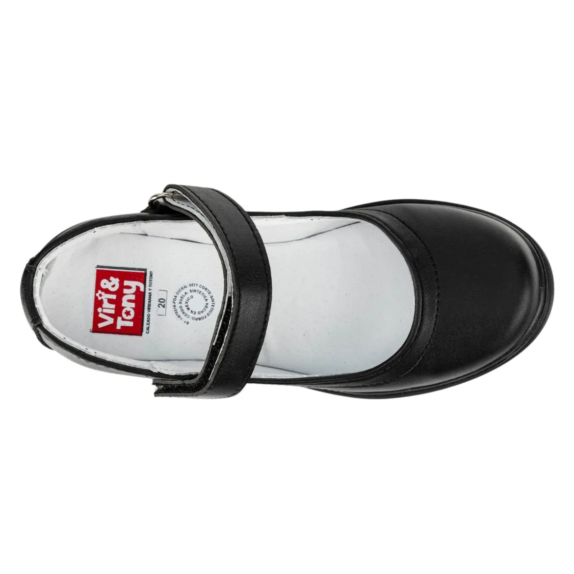 Zapato Escolar Casual Negro Niña Viritony 05351