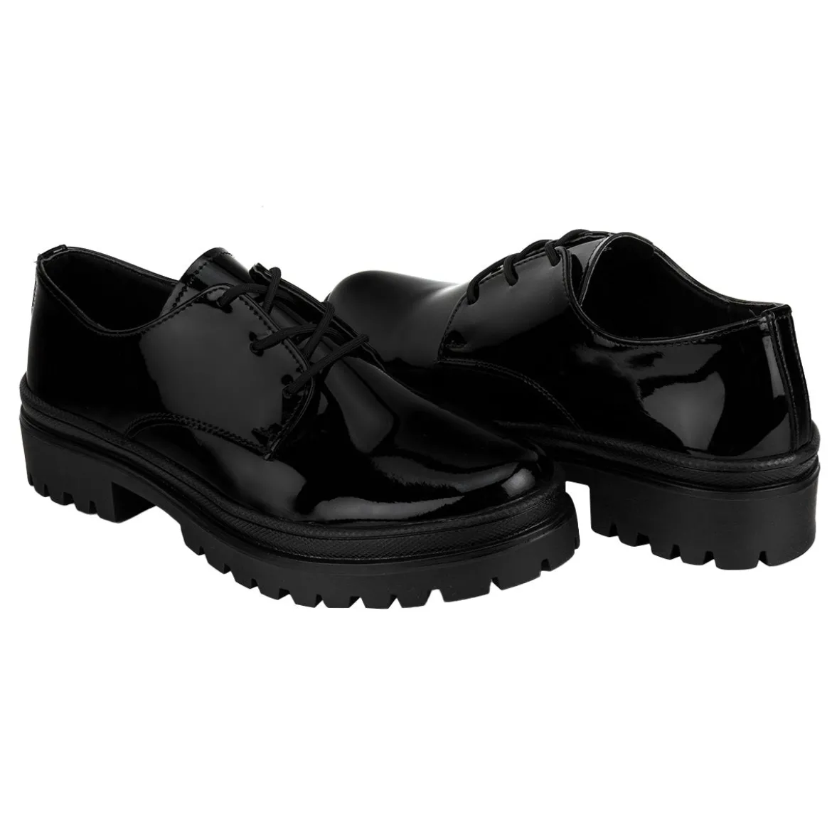 Zapato Escolar Charol Negro Para Junior Niña Blasito 04494
