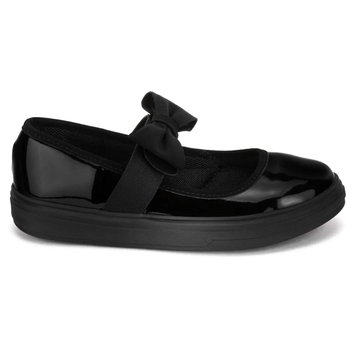 Zapato Escolar Clásico Charol Moño Para Niña Karsten 03500