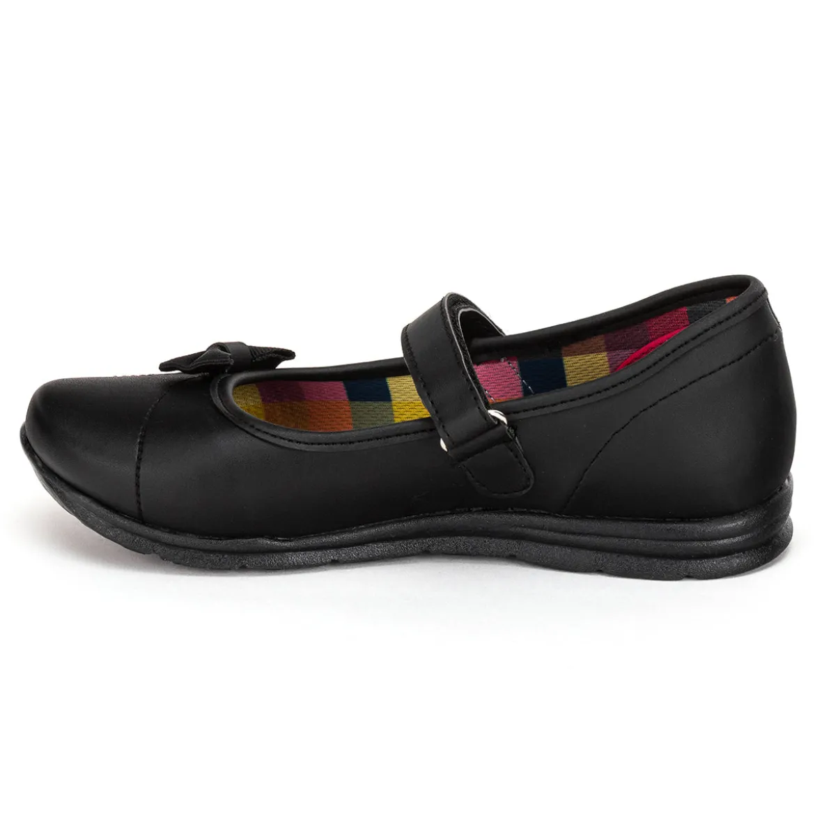 Zapato Escolar Moño Negro Velcro Niña Nick&wick 03005
